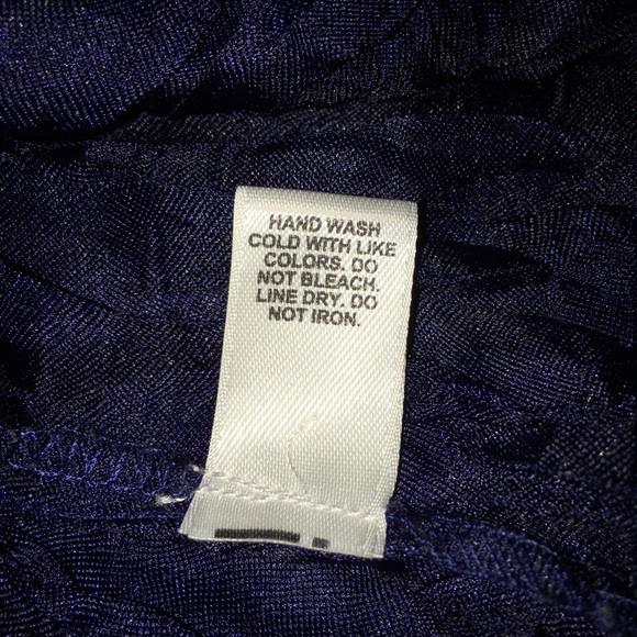 CATO SHINY BLUE LONG SLEEVED TOP WITH WOVEN PATTERN - Picture 6 of 6